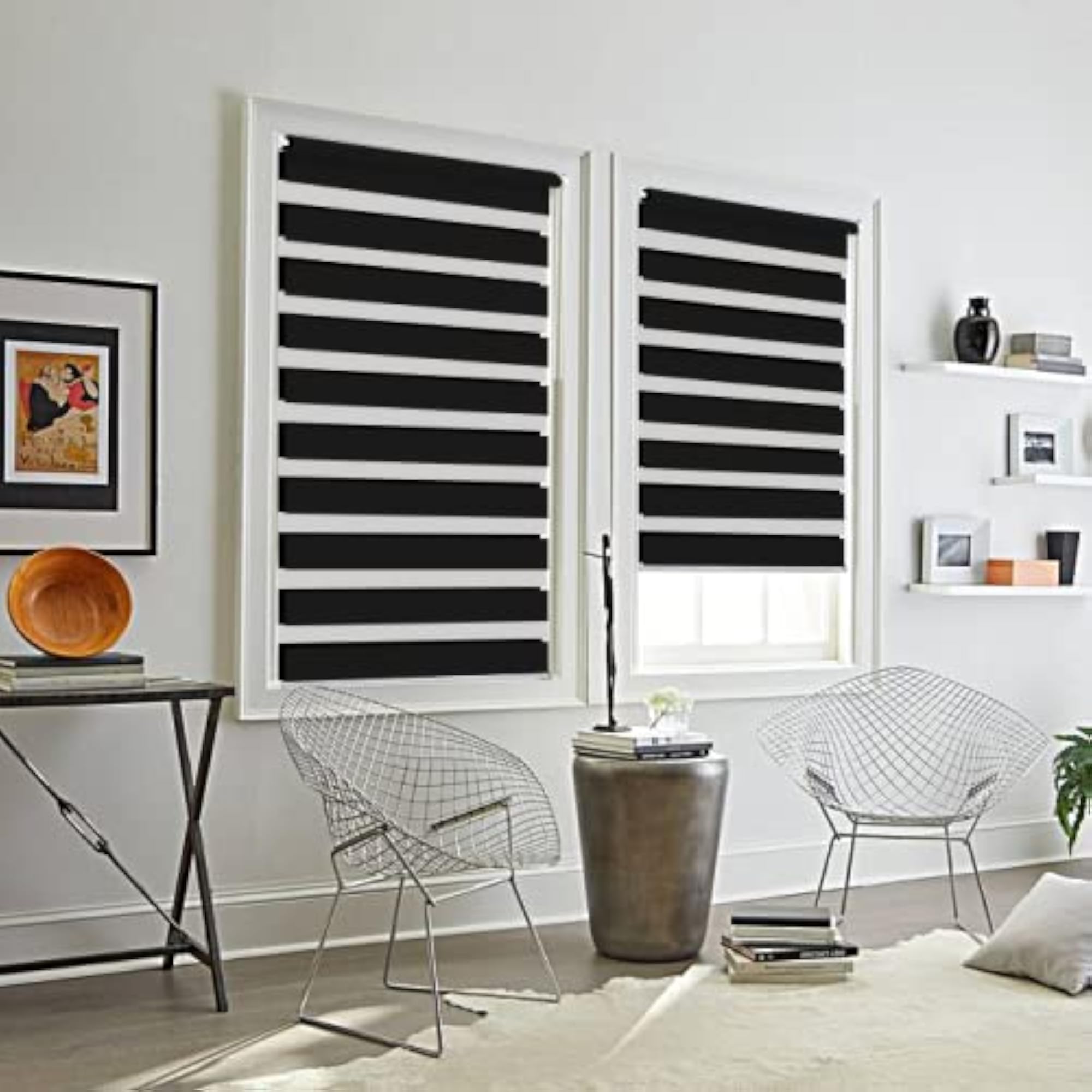Double Roller Blind, No Drilling Required